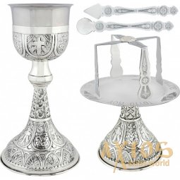 Евхаристический набор RUSSIAN 640ML SILVER PATINA - фото