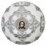 Митра "Звезда" белая, вышивка серебро с бусинами